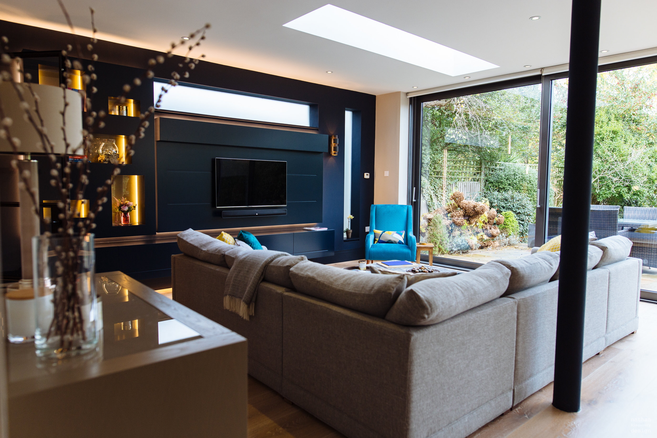 bespoke blue black living room furniture richmond south london