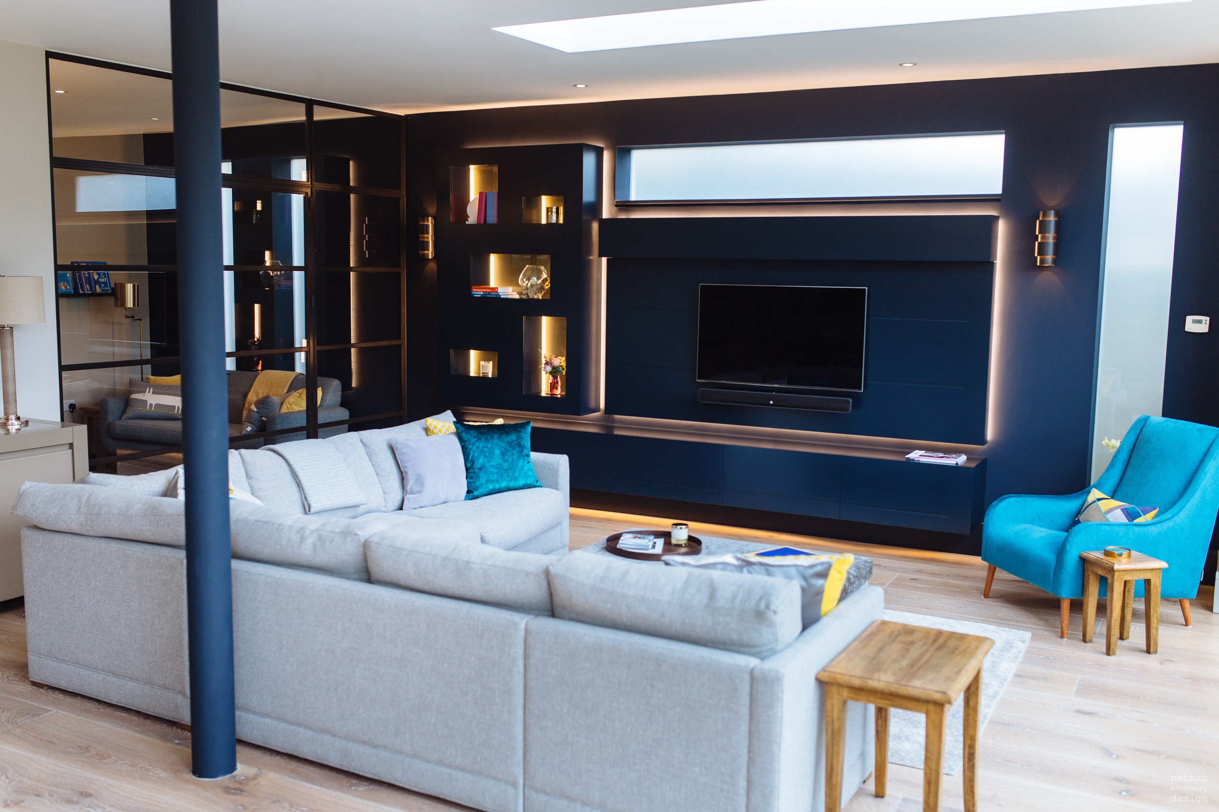 dark handmade luxury tv display furniture richmond south london