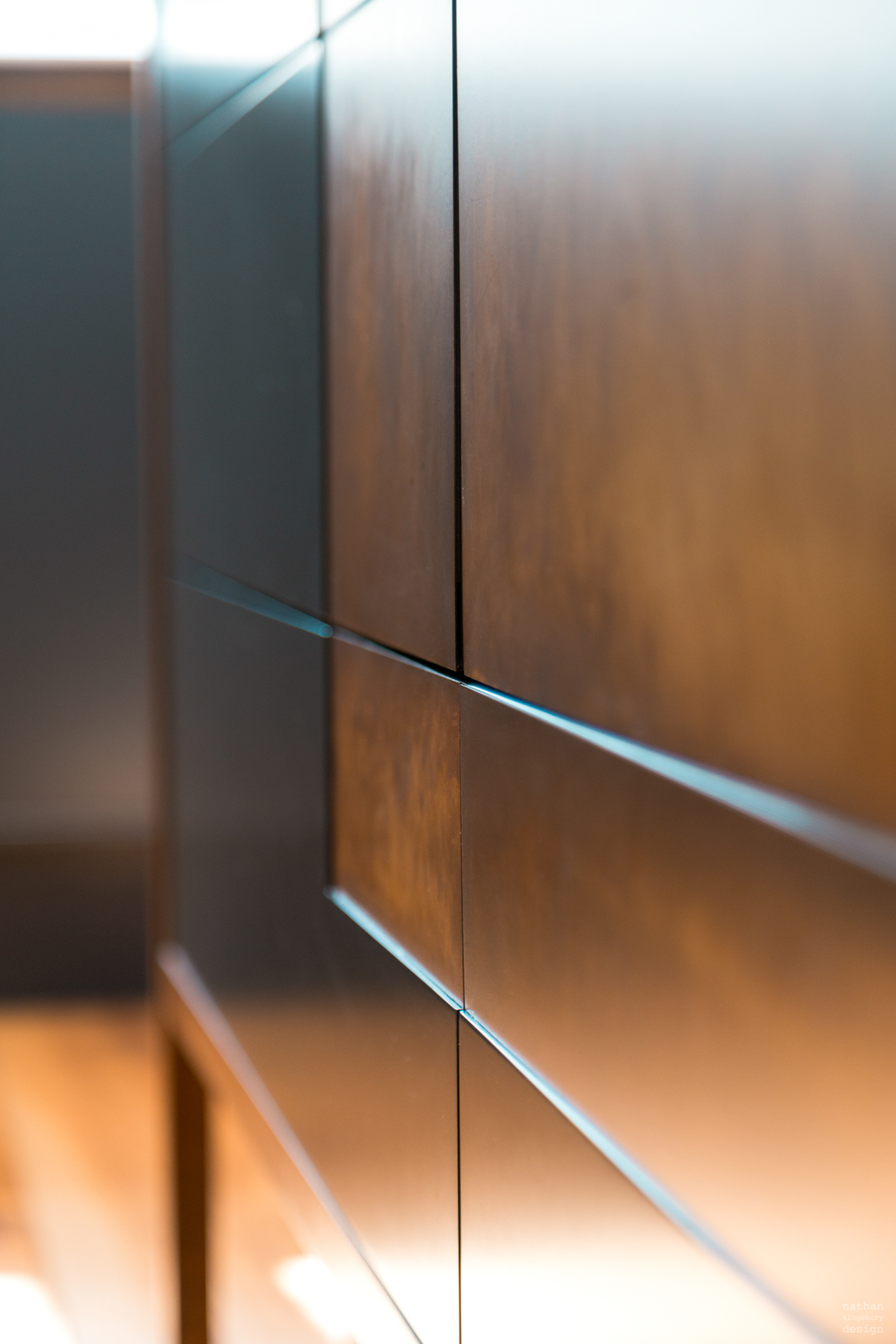 custom made kitchen island drawers with brass design reigate surrey