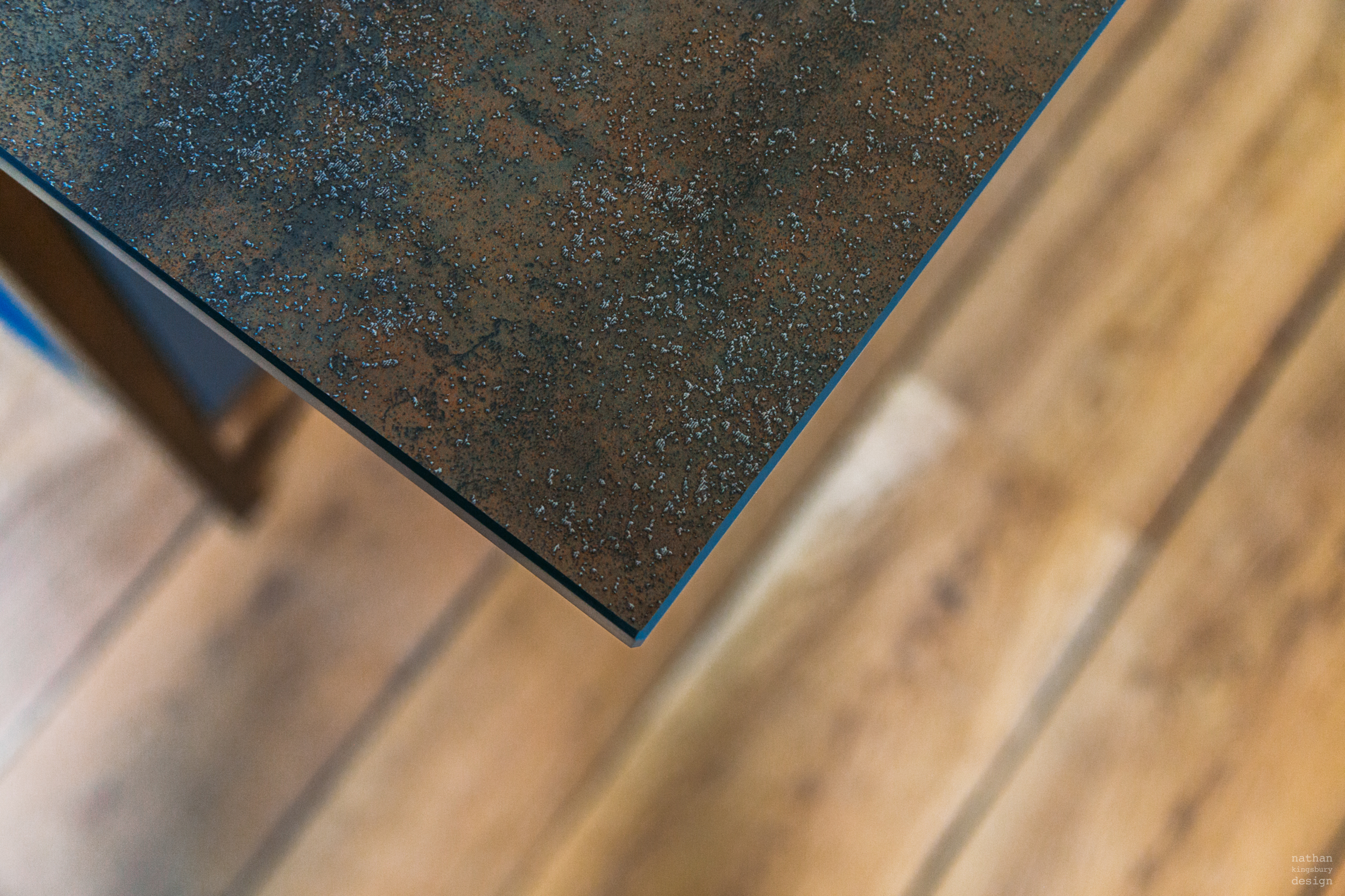 bespoke neolith iron corten kitchen island worktop reigate surrey