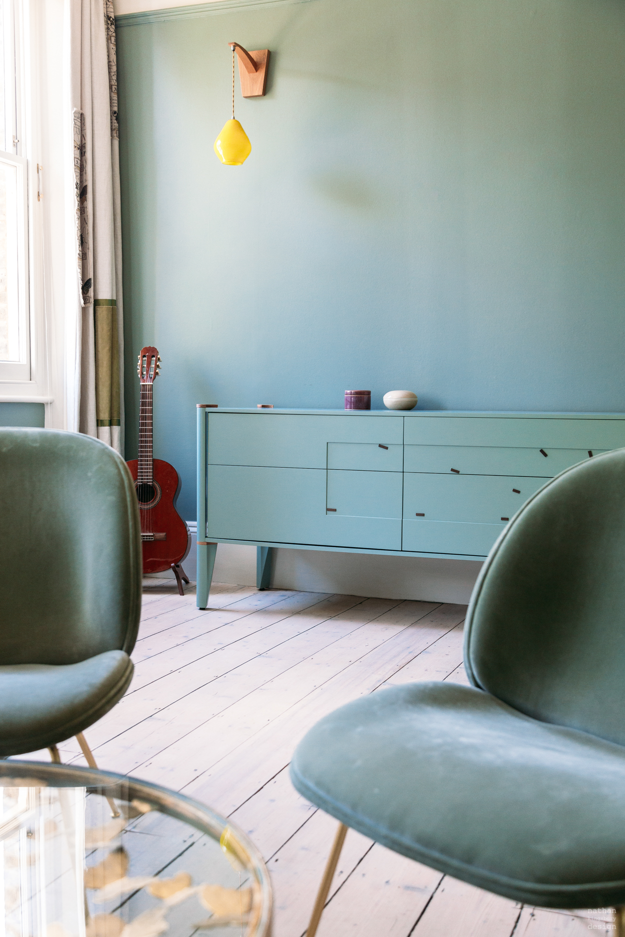 custom made green midcentury drawer chest hampstead london