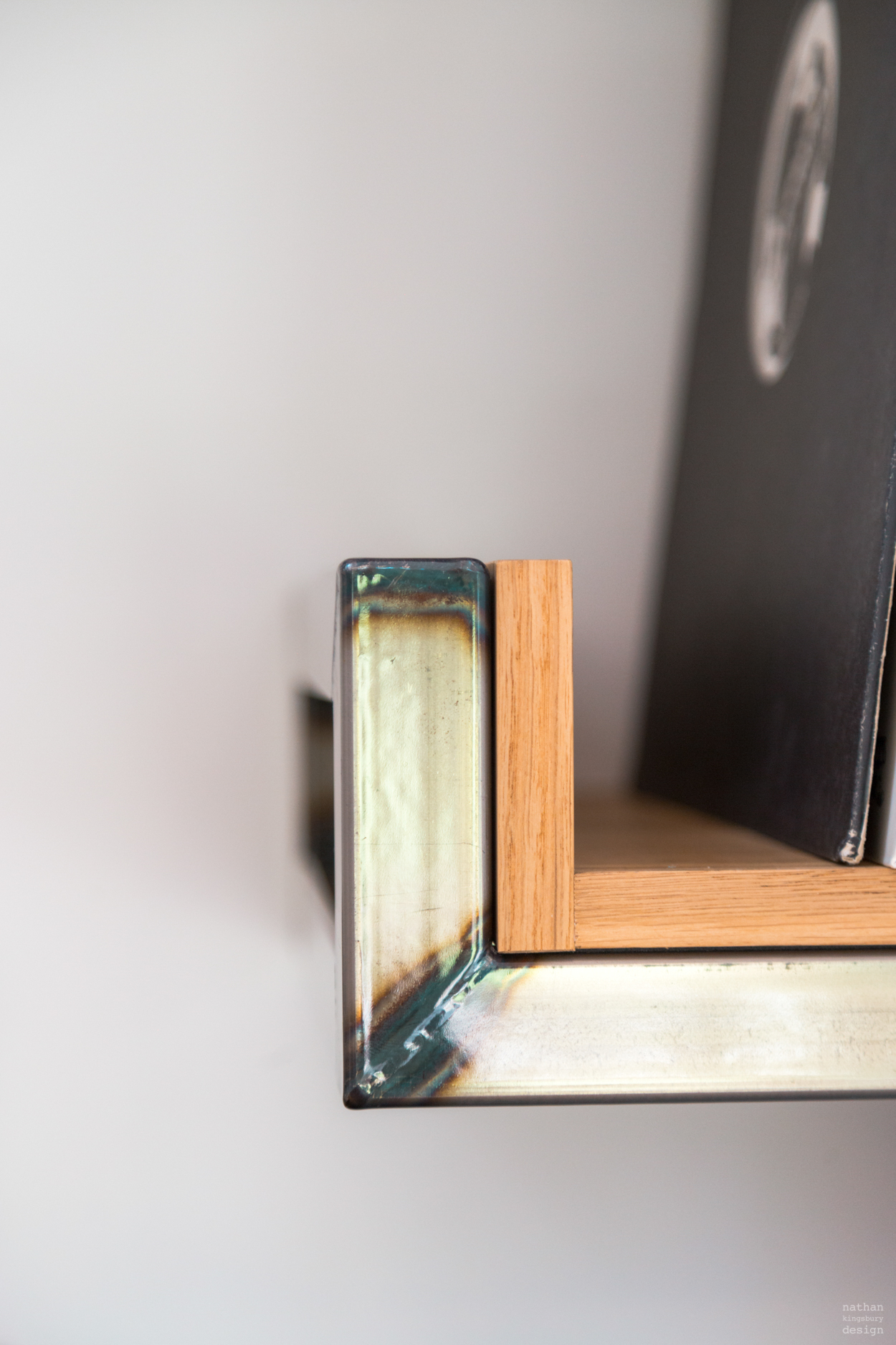 bespoke furniture design with steel shelves for records reigate surrey