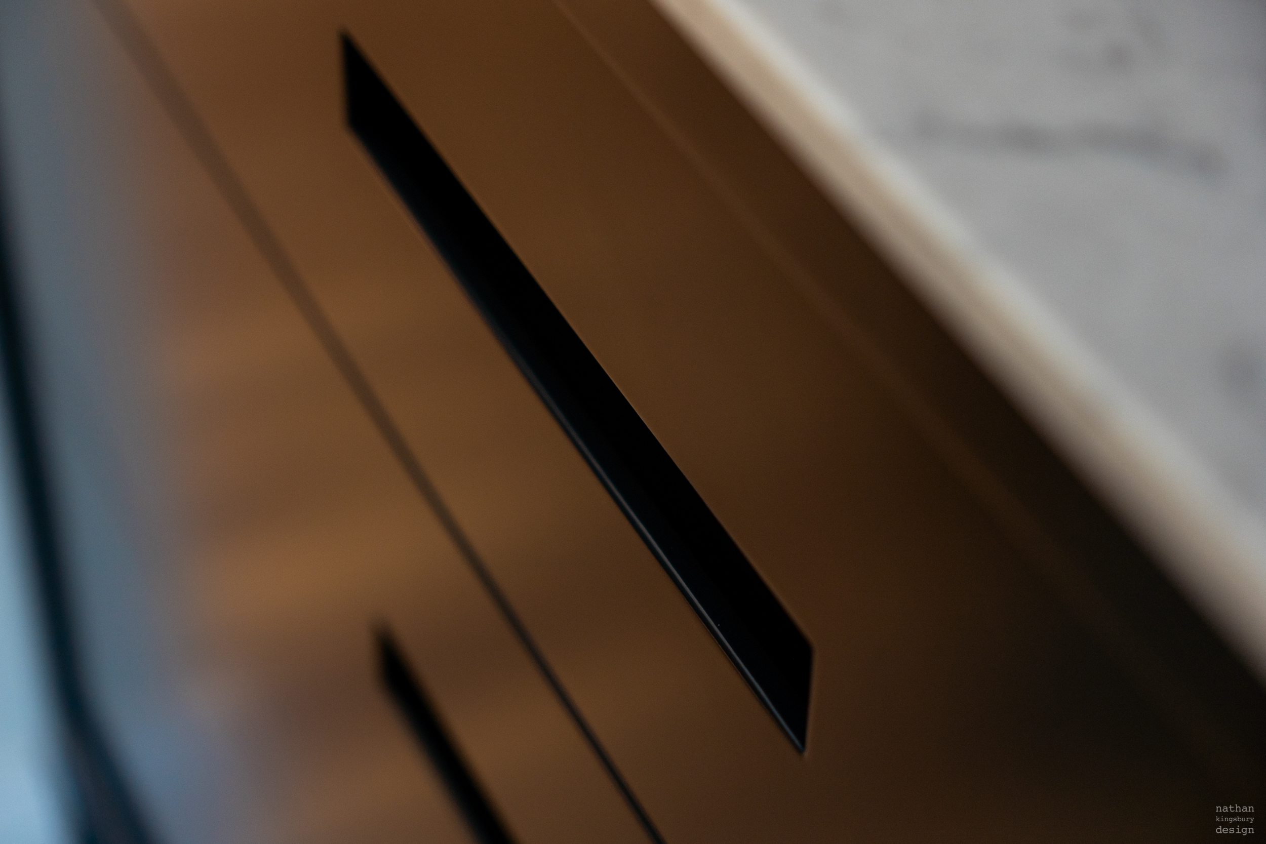 custom made soft black kitchen drawer flush handles reigate surrey