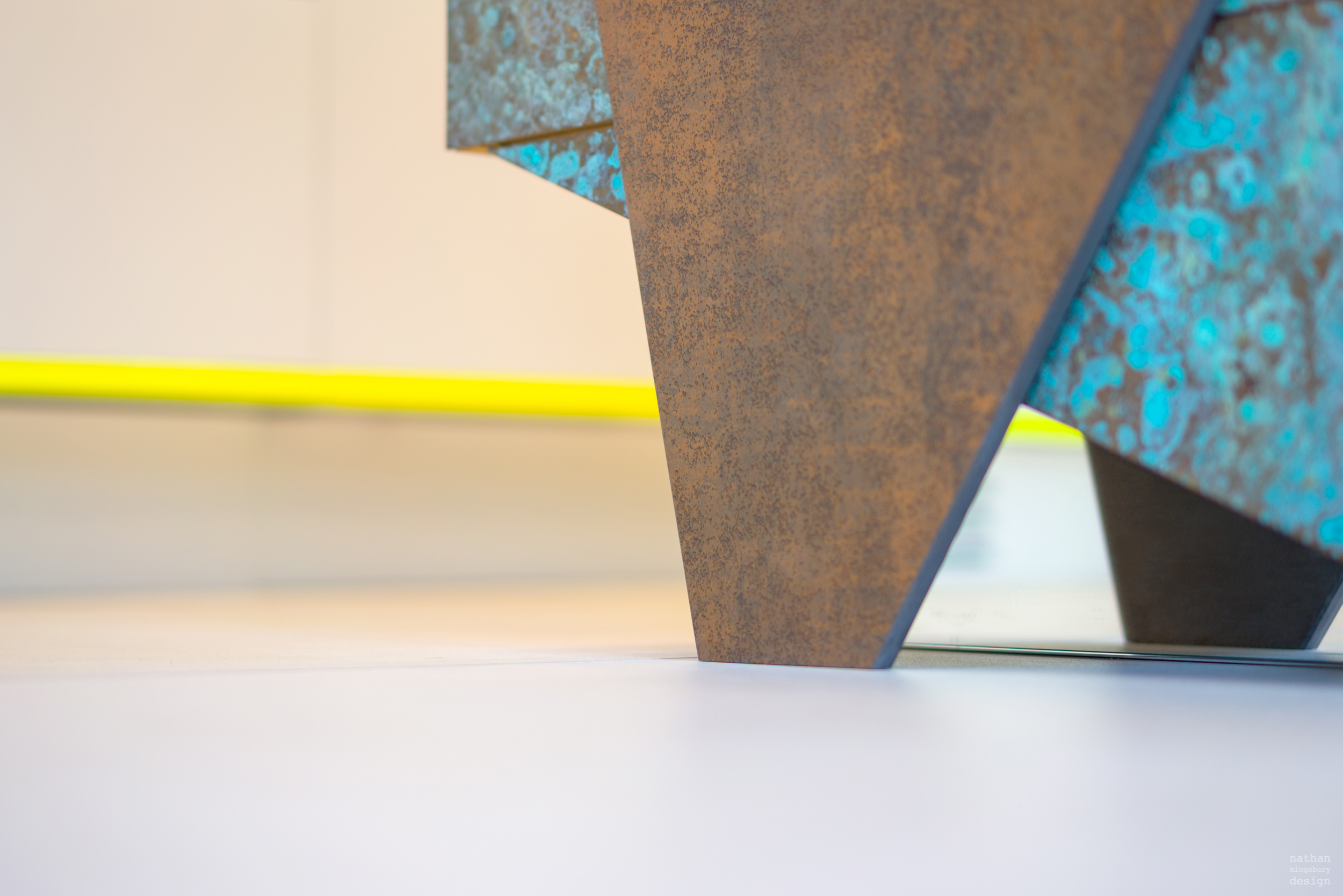 handmade rusted metal kitchen island clapham south london