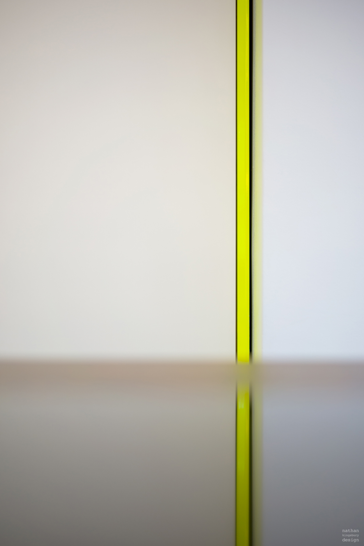 bespoke white and fluorescent yellow modern kitchen design clapham south london