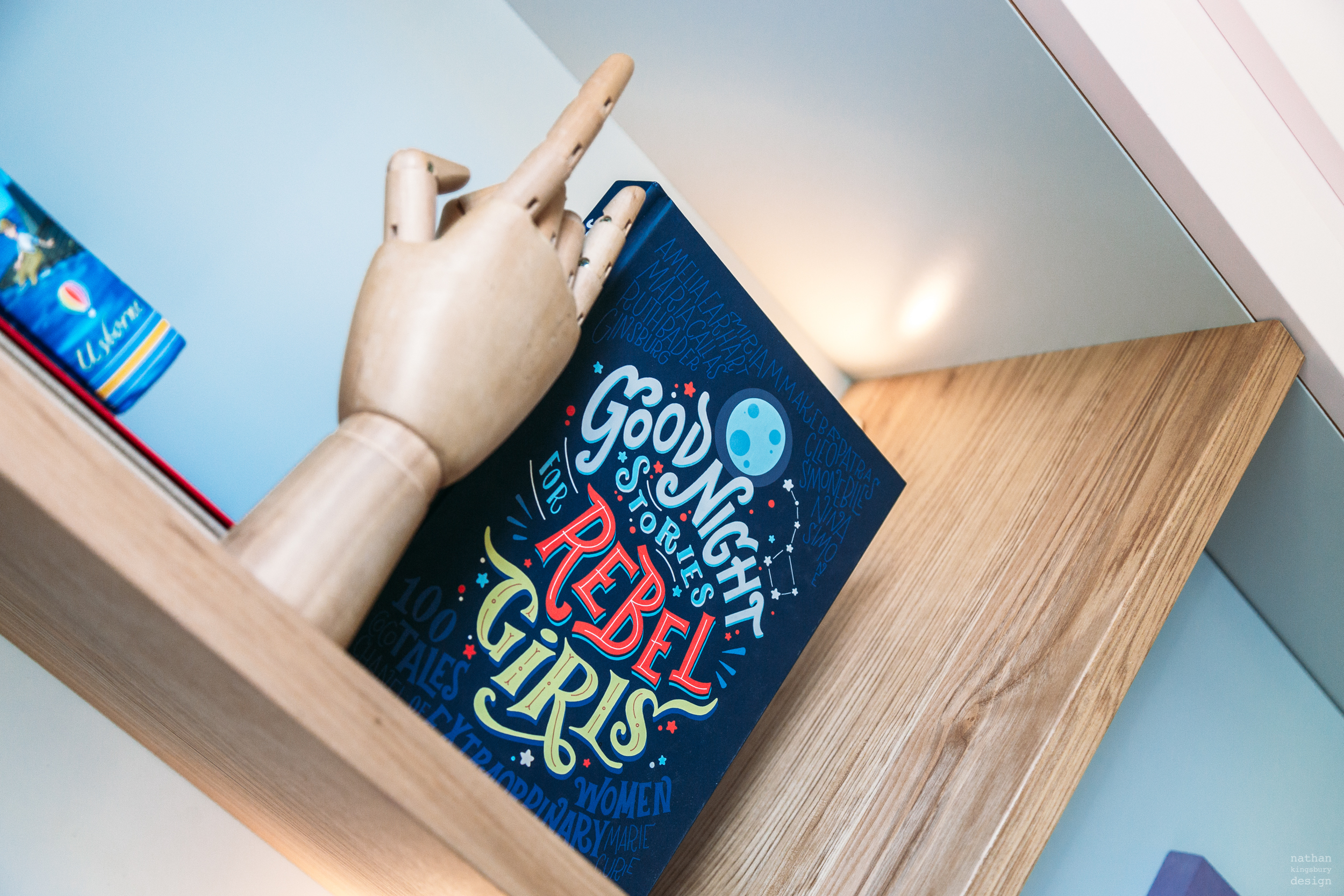 bespoke olive ash shelves hampstead north london