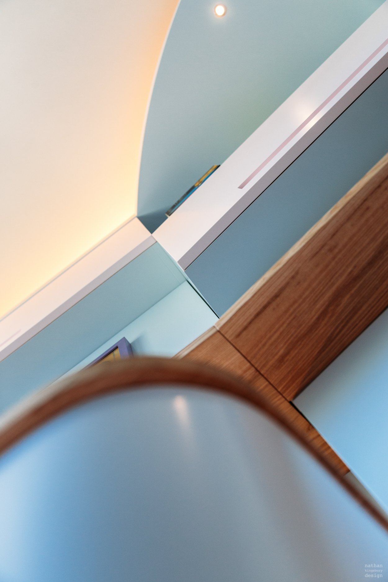 handmade childrens pale pink and blue furniture hampstead north london