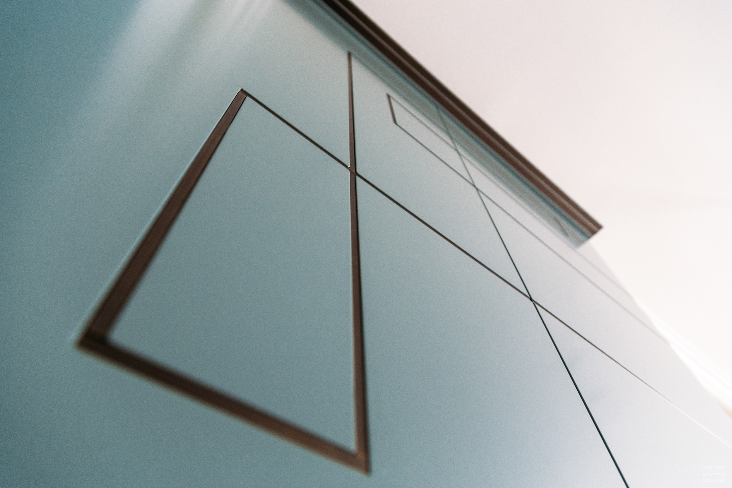 custom made art deco green and brass wardrobe hampstead london