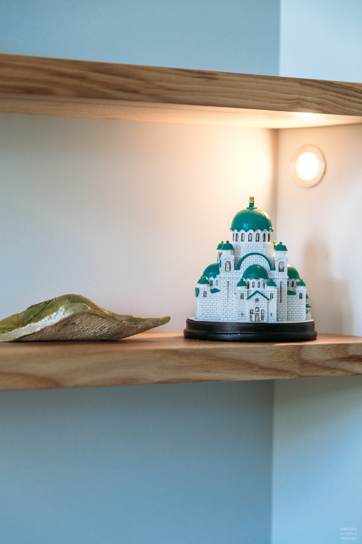 bespoke childrens shelves with lighting design hampstead london