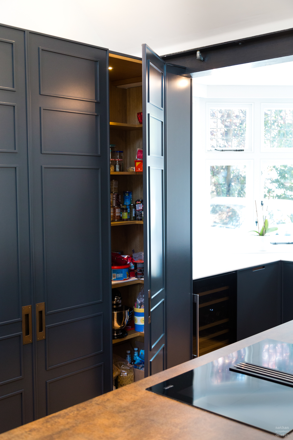 custom made contemporary kitchen larder reigate surrey