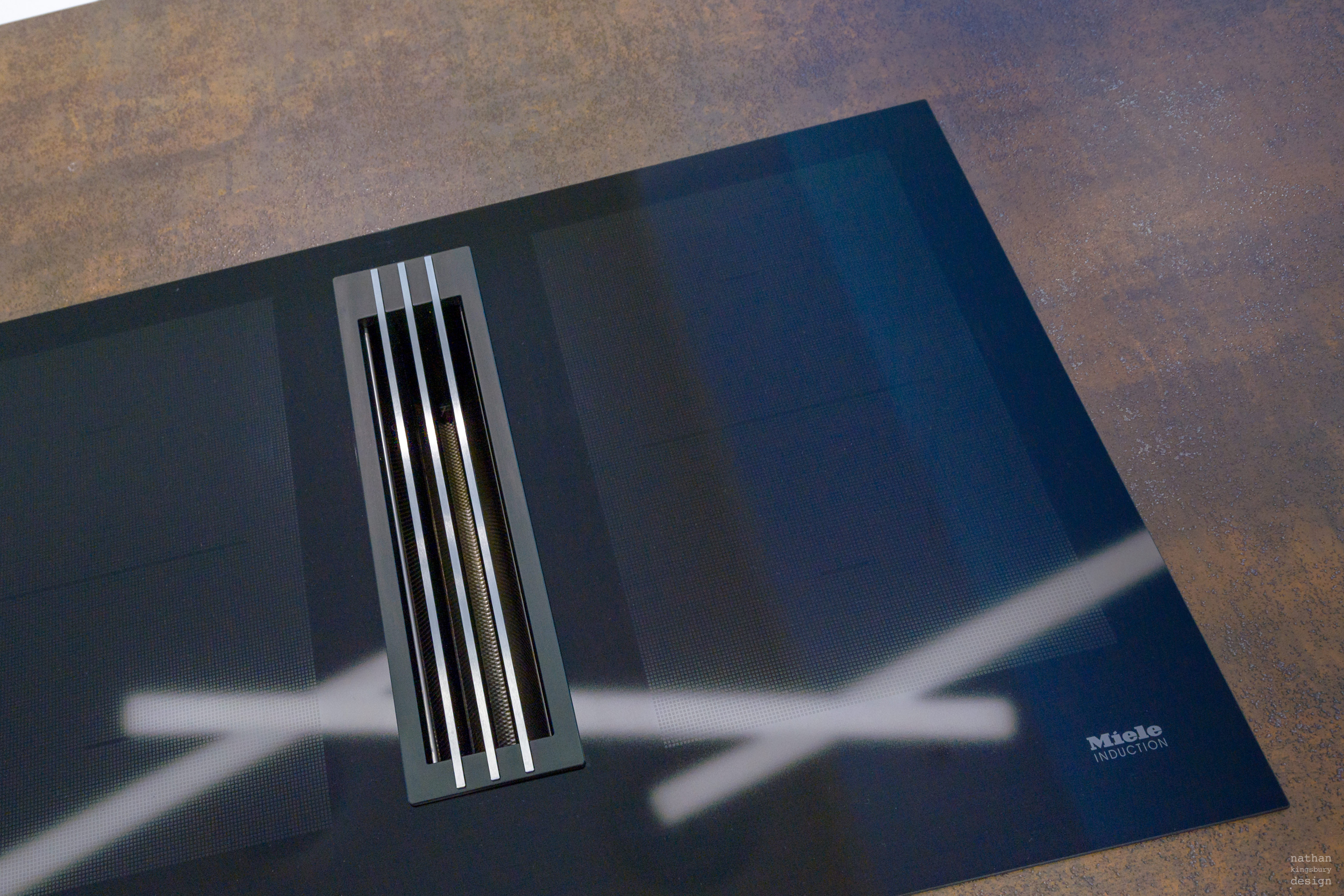 bespoke kitchen worktop with miele induction hob clapham south london