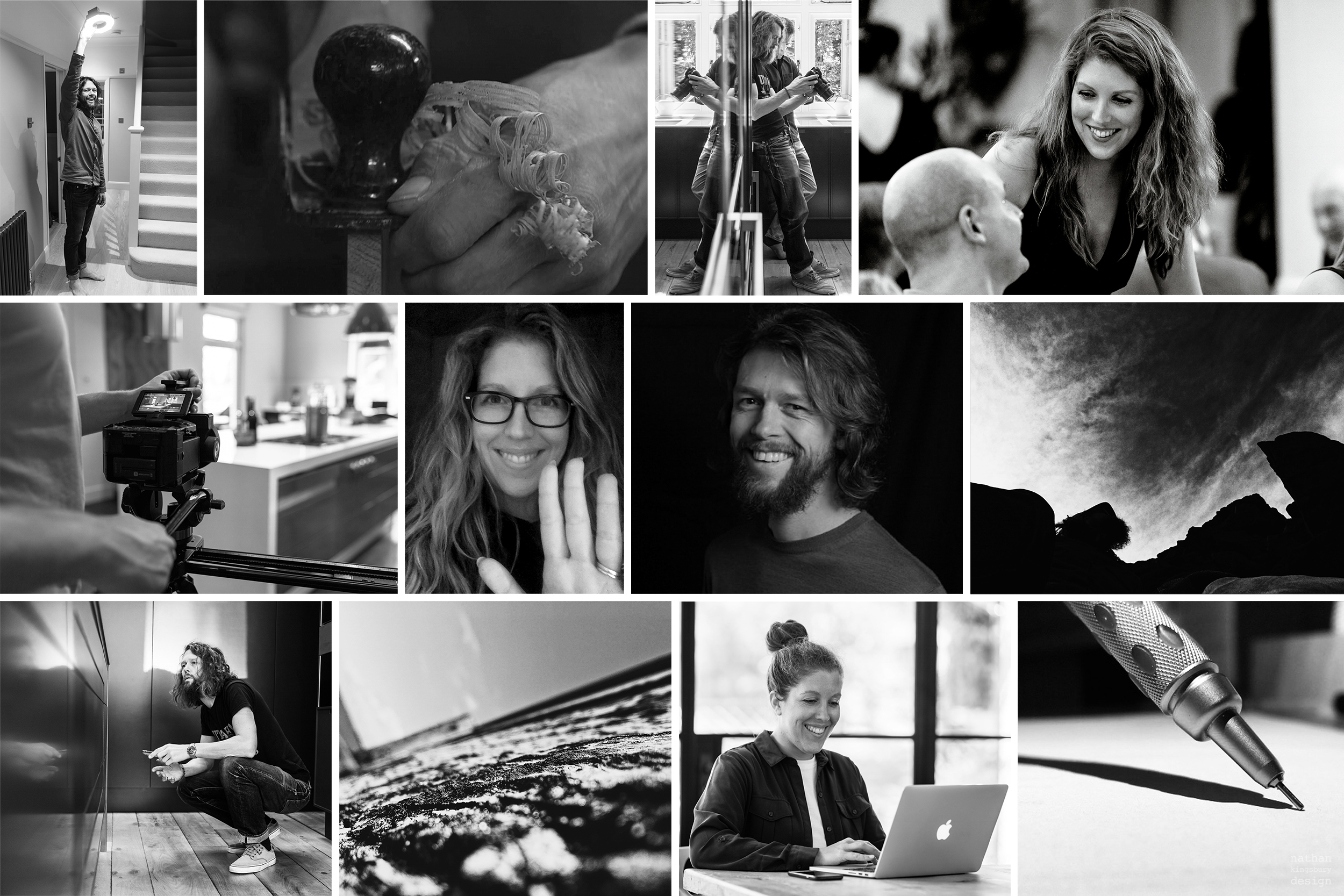 Black and White Collage of team in Reigate, Surrey